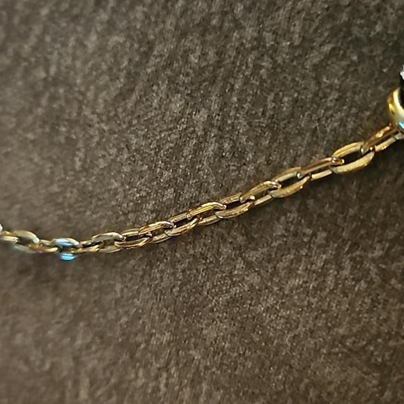 Vintage Two-tone Rhinestone Spike Bib Necklace - Picture 4 of 6